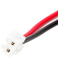 Close-up of red and black wires with a white connector for Portable Micro Hydro Water Generator For 12V DC Charging And 10W Powering Tools And LED Lights
