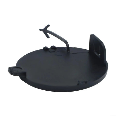 Jeep Cherokee Front Bumper Tow Hook Eye Cap Cover Direct Replacement Plastic Shield For 2014 2015 2016 2017 2018 Easy Install Durable Auto Body Part Fits Right, shown on side view.