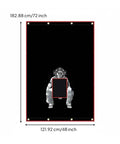 Image of Ballpark Ready Heavy Duty Baseball Pitching Screen With Strike Zone Backdrop And Batter Silhouette, 72x48 inch size.