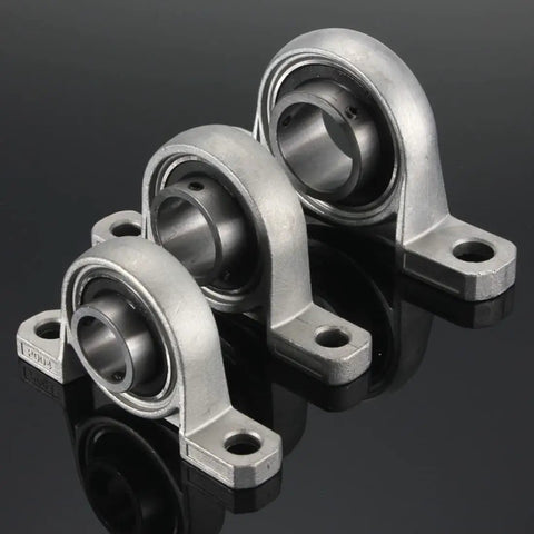 Four Pack KF004 Pillow Block Bearings, Flange Mounted Self Aligning Zinc Alloy Plummer Block For 20mm Bore, Fits 20mm Linear Shaft