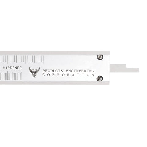 Close-up of 6 Inch Vernier Caliper Stainless Steel With Fine Adjustment 0.02 mm Graduation 0.03 mm Accuracy For Inside Outside Depth And Step Measurements