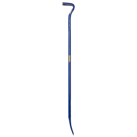 Heavy Duty 42 Inch Steel Wrecking Bar with Rounded 90 Degree End, Nail Pullers, Tri-Lobe Grip For Comfort, Beveled Prying Tips
