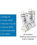 Kvp04 12v Micro Vacuum Pump Featuring Brushless Motor And Epdm Diaphragm, showing compact design and specs for DIY projects.