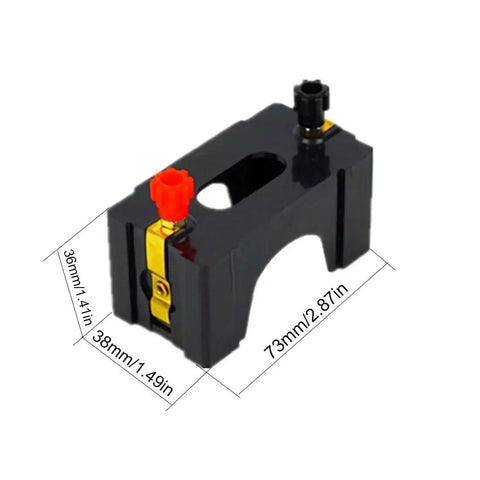 Six Pack D Battery Holder Kit For Series Or Parallel Wiring Ideal For Physics Labs School Electronics Experiments Demos And Teaching Basic Electricity Concepts And How Simple Circuits Work, single black holder with dimensions shown