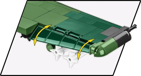 Detail of Armed Forces A-10 Thunderbolt II Warthog Aircraft Building Kit With 667 Pieces, wing construction, 1:48 scale