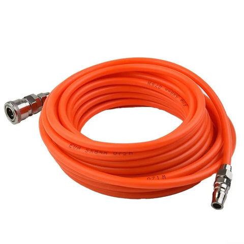 Heavy Duty Air Compressor Hose 5X8mm With Quick Coupler 10M Red PE Tube For Pneumatic Tools High Pressure 12KG Burst coiled with couplers