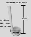 Versatile PTFE Cleaning Rack For Silicon Wafers And Conductive Glass With Edge Handle, 60mm Diameter And 1.5mm Slot Width