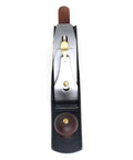 Number Five Bedrock Style Flattop Jack Plane With Fourteen Inch Sole And Two Inch Cryo O1 Steel Blade mounted on a dark base viewed from above.