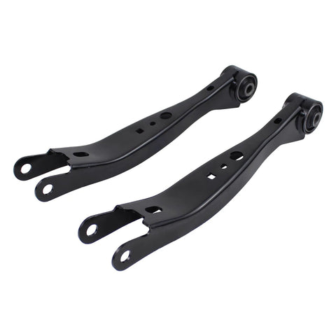 Rear Left And Right Trailing Control Arm Kit For Subaru Forester 2019-2025, Crosstrek 2018-2024, Impreza 2023-2024 And WRX 2022-2024, Durable Suspension Upgrade For Precise Handling And Smoother Rides, black metal arms on white background