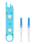 3 In 1 Needle Threader With Magnifier For Sewing, Quick Threading Tool With Magnetic Mount And Integrated Ruler, 2 Seam Rippers