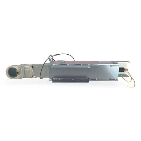 Demco hydraulic surge brake actuator, side view, disc brakes, 12,500 lb, electric lockout solenoid, 2 5/16 in ball