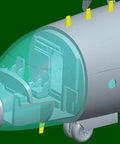 1:144 Chinese KJ-500 Scale Model Kit Multicolored For Collectors Aged 14 And Up, cockpit view, detailed parts, for display