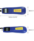 Two Pack Optical Power Meter With Universal 2.5mm Interface For Fiber Testing, -70 To +10 dBm Range, Six Calibration Wavelengths, Blue