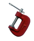 Heavy Duty Steel C Clamp 1 Inch G Clamp For Woodworking And Welding Jobs With Swivel Pad and Acme Screw Thread, red finish