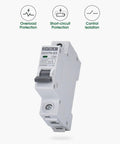 Image of Three Pack One Pole Miniature Circuit Breaker 20 Amp 120 Volt 240 Volt AC DIN Rail Mount Thermal Magnetic Trip MCB C20