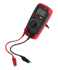 Capacitance Meter Multimeter For Capacitors 0.1pF To 20000uF with LCD backlight and safety jacket, display showing 1999 digit settings.
