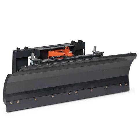 Beast 79 Inch Hydraulic Dozer Blade For Skid Steer With SSQA Quick Attach Snow Blade, Single Cylinder Plow, Spring Shock Absorbers