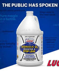 Hydraulic Oil Booster and Stop Leak Additive for Leaky Seals, Wet Brakes and Varnish Build Up, 1 Gallon bottle with blue background