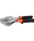 Pro Grade Miter Shear Cutting Tool With 10 Stainless Steel Blades For Wood And PVC Pipe Decor, adjustable slider visible