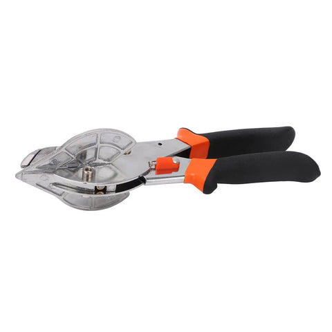 Pro Grade Miter Shear Cutting Tool With 10 Stainless Steel Blades For Wood And PVC Pipe Decor, adjustable slider visible