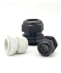 Waterproof Cable Gland Kit 10 Pieces M10 M12 M16 M18 M20 M22 M24 M25 Nylon Cord Grip IP68 in black and white nylon