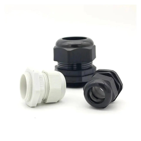 Waterproof Cable Gland Kit 10 Pieces M10 M12 M16 M18 M20 M22 M24 M25 Nylon Cord Grip IP68 in black and white nylon