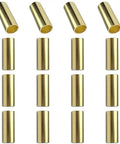 16Pcs Trailer Leaf Spring Bushing Kit Brass Shackle Bushings Bronze Set For Heavy Duty Trailer Suspension Corrosion Resistant Brass Alloys Withstand Extreme Temps Longer Lifespan Easy Install Fits Most Leaf Spring Systems, 16 brass bushings laid out on white