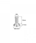 Top Shelf 10 Pack M4x12mm Torx Security Screws Crafted From Grade 316 Stainless Steel showing rugged countersunk head and dimensions.