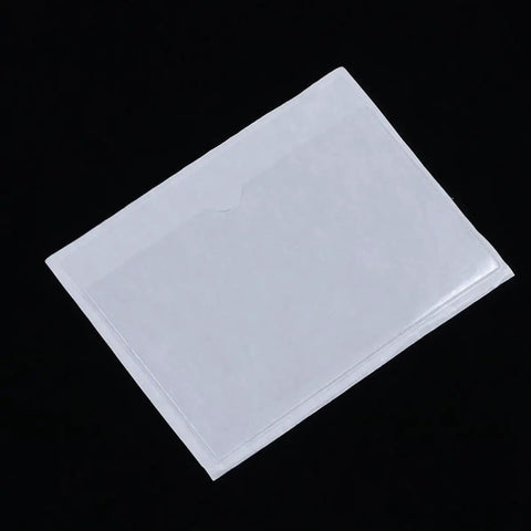 Self Adhesive PVC Card Sleeves With Label Pouches For Easy Classification And Fingerprint Protection Built To Handle Heavy Duty Workload For Warehouse Workhorse Shipping Boxes And Card Organization, transparent PVC sleeve