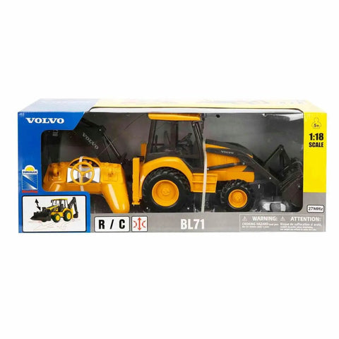 Volvo Remote Control Backhoe Loader 1 To 18 Scale RC Construction Truck With Full Function Digging Realistic Movements Battery Operated