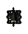 Heavy Duty Cast Iron Self Closing Spring Door Hinge Four Inch Black Powder Coated Finish, detailed view of hinge design.