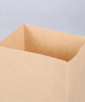 Kraft Paper Bags Khaki Party Favor Bags Set Of 50 Or 100 Pcs In 28x28x14 Cm showing open top of durable eco-friendly gift bag