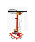 Heavy Duty Roller Shutter Lifting System For Factory Use With Integrated Material Handling Platform Designed For Warehouses And Shops, dimensions 60cm x 80cm.