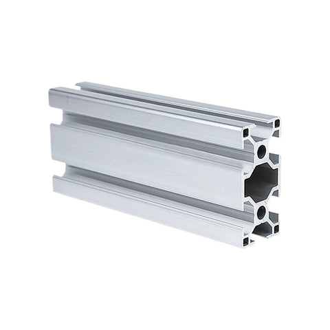 Heavy Duty Aluminum Profile Extrusion 30x60 L3060 One Piece For Doors And Windows, angled silver aluminum extrusion