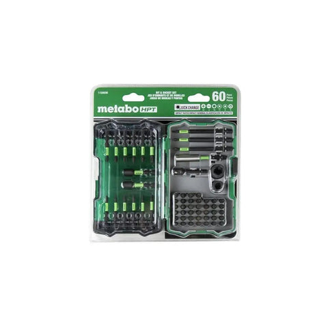 Impact Driver Bit Set 60 Piece Ultra Tough S2 Alloy Bits With Impact Rated Torsion Zone CNC Milled Precision Tips in packaging