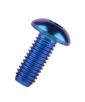 Titanium M5 x 12mm Button Head Hex Bolt for Bike Water Bottle Cage, Blue Finish, Grade 5 Titanium Alloy, Anti Corrosion