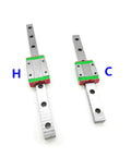 Pro Grade Linear Rail Kit With Sliding Carriage, 100 To 800mm Rail Length, visible MGN9 rails with carriage blocks for CNC