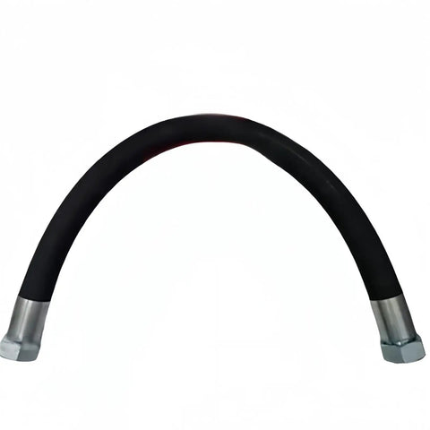Heavy Duty Replacement Air Hose For Screw Air Compressor Part 35324177, black rubber hose with metal fittings, flexible design