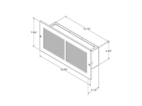 Diagram of Hidden Wall Safe That Looks Like An Air Vent In Plain Sight For Quick Access To Jewelry Valuables Cash, size dimensions