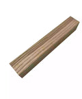 White ash wood turning blank, 2x2x6 inches, kiln-dried hardwood for lathe turning, angled side view