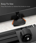 Close-up of brake mechanism on K Cup Drawer Organizer With Sliding Tray And Pull Out Pod Holder Rolling Stand For Keurig Countertop Coffee Pod Storage