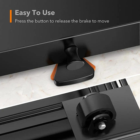 Close-up of brake mechanism on K Cup Drawer Organizer With Sliding Tray And Pull Out Pod Holder Rolling Stand For Keurig Countertop Coffee Pod Storage
