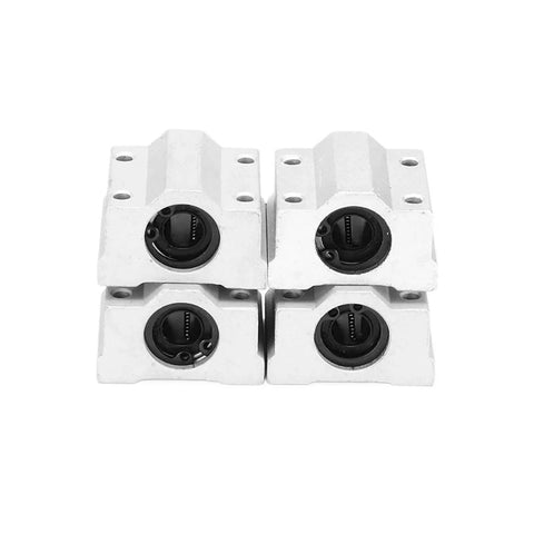 Kick Your CNC Project Up A Notch With This Heavy Duty T20 Lead Screw Kit Featuring Precision Ball Nut And Holder For Smooth Vertical Motion Plus 900mm Length And 4mm Drive Pitch., four white T20 ball nut holders with black inserts