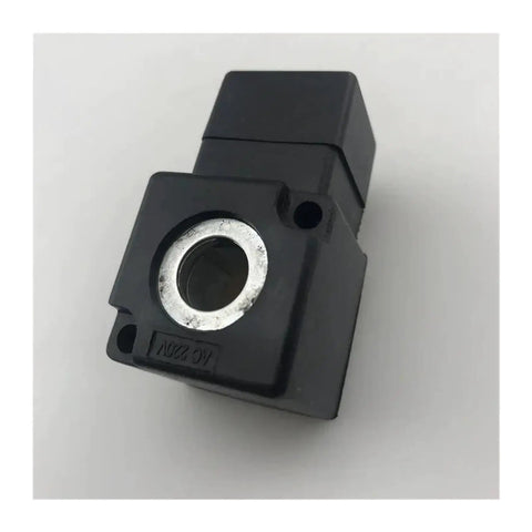 Top Tier Pneumatic Pilot Head Coil K23D Series Solenoid Valve for AC 220V DC 24V Industrial Control Systems, black body and silver valve opening.