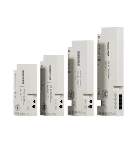 Gvotbgko Ultra-Thin Transformer 12V Power Supply Fits Wardrobe Cabinet Lighting with induction switch in various sizes.