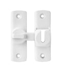 Matte White Barn Door Lock Latch Set 90 To 180 Degree Right Angle Gate Lock For Cabinets Bathrooms And Sliding Doors Aluminum Alloy Heavy Duty Hardware Space Saving Door Security