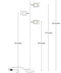 Tree Floor Lamp For Living Rooms And Offices, Dimmable LED Spotlight Tall Lamp With Adjustable Panels, 60-inch white lamp with dimensions