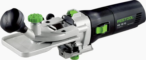 MFK 700 EQ Modular Trim Router Set with 720W motor, variable speed, detachable cord, ultra wide vertical base displayed
