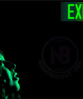 Photoluminescent Exit Sign Green Aluminum Frameless 50 Foot Glow No Expiration Date UL 924 UL Listed IBC NFPA 101 Code Compliant