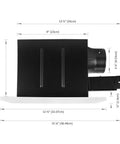 Dimensions of Whisper Quiet Bathroom Vent Fan 90 CFM With 0.8 Sone, Ceiling Mount Exhaust For Small Bathrooms